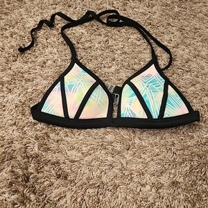 Victorias Secret Sexy Triangle Bikini Swim Top Small AA To C Stained Glass Look